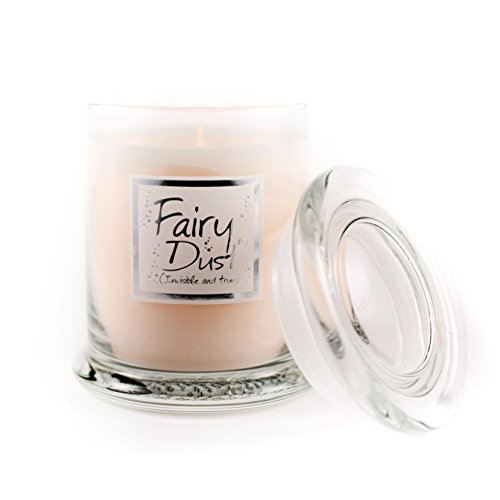 Lily Flame - Vela Perfumada en Frasco de Vidrio con Tapa - Elija de una Amplia Varidedad de Esencias: Fairy Dust, Daisy Dip, Love, Parma Violets, Blush, Rose Petals - Fairy Dust