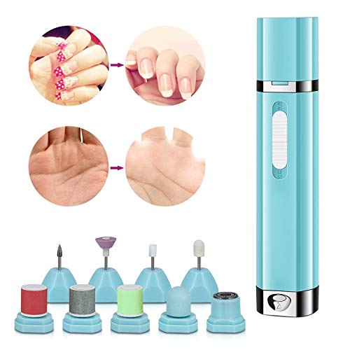 Lima de uñas eléctrica,Kit de Manicura Eléctrico,Taladro para Uñas Acrilico,9 en 1 fresa eléctrica para uñas,manicura,pedicura,kit de pulido,juego para remover gel acrílico