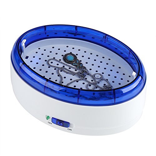 Limpiador Profesional, Mini Limpiador de hogar USB/Alimentado por Batería para Piezas Joyería Joya Gafas Monedas Dentaduras Reloj Postizas Disc Plaquetas Nasales