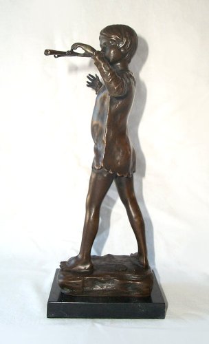linoows G51: Escultura de Bronce, Peter Pan, Sculpture – Firmada G.F. para George framp Ton