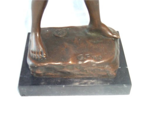 linoows G51: Escultura de Bronce, Peter Pan, Sculpture – Firmada G.F. para George framp Ton