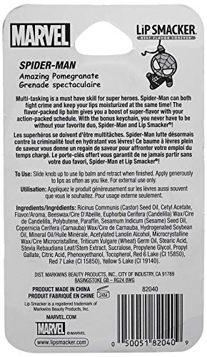 Lip SMACKER Marvel Super Hero Spiderman Bálsamo Labial Increíble Granada - 0.14oz/4g