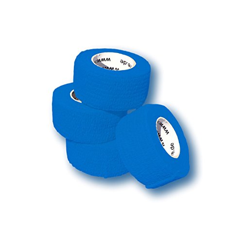 Lisa cuidado dedo suciedad grasa y repele la suciedad – -Elástico resistente al agua yeso – selección de colores – 4 rollos, 2,5 cm x 4,5 m