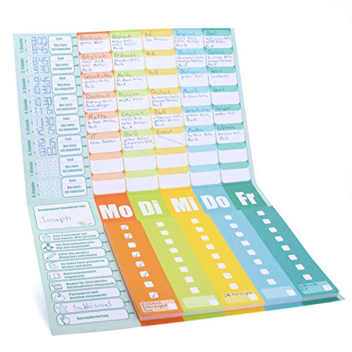 Liste des cartables – liste de contrôle pour les paquets quotidiens de la poche scolaire avec plan de travail et fixation murale