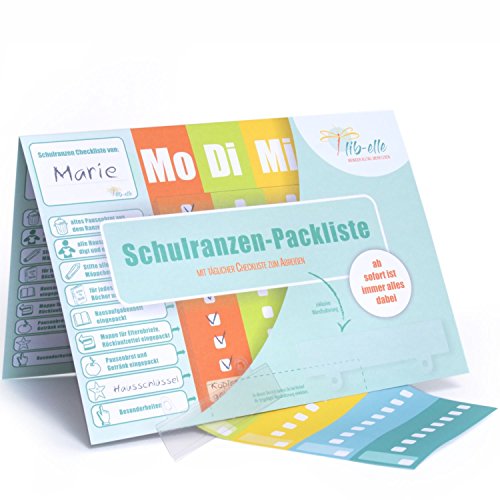 Liste des cartables – liste de contrôle pour les paquets quotidiens de la poche scolaire avec plan de travail et fixation murale