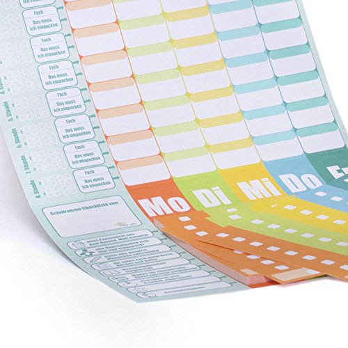 Liste des cartables – liste de contrôle pour les paquets quotidiens de la poche scolaire avec plan de travail et fixation murale