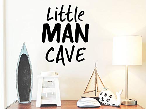 Little Man Cave Wall Decal Vinyl Decal Door Decal Boys Bedroom Playroom Wall Decal Playroom Wall Art Kids Room Wall Decal 15x11.5 inches
