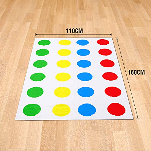 LIULIUKEJIJuegos de Mesa , Twister, Twister Game para ejercitar el Equilibrio y la flexibilidad, Juego de Mesa para armar, Juegos de Mesa Twister Game para familias / niños / Adultos