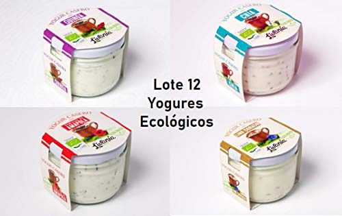 LIVANIA - Lote 12 Yogures Ecológicos de Semillas. 4 Yogur Chia + 4 Yogur Lino + 2 Yogur Amapola + 2 Yogur Quinoa. Elaborados Artesanalmente, listos para tomar. Comida Sana a Domicilio.