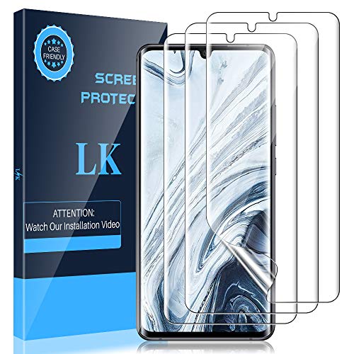 LK Protector de Pantalla para Xiaomi Mi Note 10 / Note 10 Pro/Note 10 Lite Protector,[3 Piezas] [Admite la función de Huella Digital] [Película Protectora de TPU][Alta Definición y Sensibilidad]