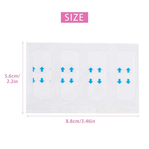 Locisne 200pcs Etiqueta estiramiento facial,Cinta adhesiva estiramiento facial Etiquetas delgadas invisibles en forma de V Cinta facial Maquillaje Herramientas estiramiento facial para rostro