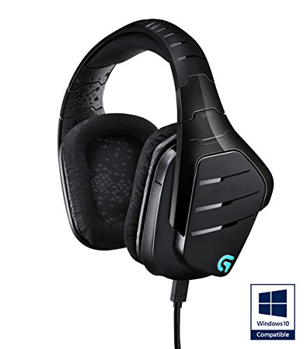 Logitech G633 Artemis Spectrum - Auriculares para gaming de diademas cerrados (20 Hz-20 kHz, 39 Ω, USB, 3.5 mm, micrófono, para PC, Xbox One y PS4), negro y azul