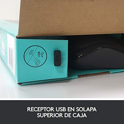 Logitech MK270 Combo Teclado y Ratón inalámbrico para Windows, Conexión 2,4 GHz, Ratón Inalámbrico Compacto, 8 Teclas de Acceso Directo, Batería 2 Años, PC/Portable, QWERTY, Negro