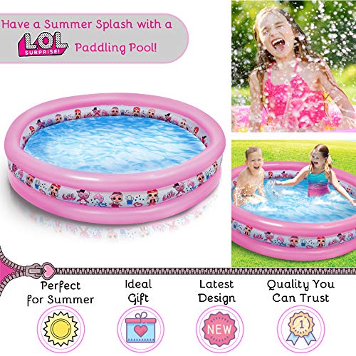 LOL SURPRISE Piscina Redonda surtida 150cm Brazaletes y flotadores Natación y Waterpolo Unisex Infantil, Multicolor (Multicolor), Talla Única