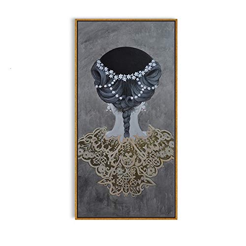 Lona pinturas Accesorios for el cabello moderno estilo chino de la sala de pintura decorativa Sofá fondo de la pared Murales Figura Textil Poster de lona (Color : I, Size (Inch) : 60x120cm)