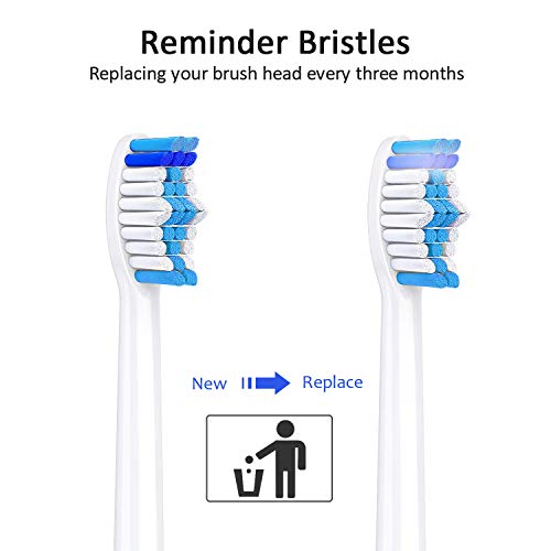 LonButy Cabezales para Cepillo Philips Sonicare Pack de 8 Cabezales de Repuesto Para DiamondClean, EasyClean, Essence+, FlexCare, HealthyWhite, HydroClean, and Powerup, etc.
