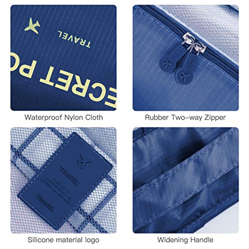 Lookka - Juego de 7 organizadores de equipaje de viaje para guardar ropa, maletas, zapatos, ropa interior, cosméticos, artículos de tocador Verde verde large