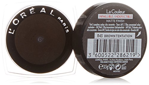 L'Oreal color Infalible Eye Shadow Número 043, Brown Tentación 3,5 g