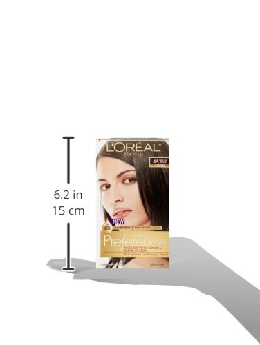 L'Oréal Paris (public) Préférence Superior 4A Marrón - coloración del cabello (Marrón, 4A, Dark Ash, COLOR GEL: AQUA/WATER/EAU • TRIDECETH-2 CARBOXAMIDE MEA • PROPYLENE GLYCOL • HEXYLENE GLYCOL..., E, Important: Prior to application, perform skin allergy 