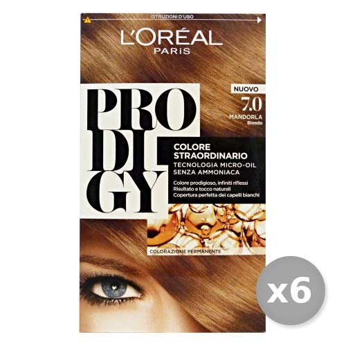Loreal Set 6 Prodigy 7.0 Almendra Rubio Productos para Cabello Único