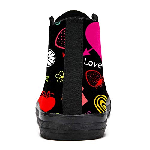 LORVIES Kiss Love Pattern - Zapatillas deportivas de tela para hombre, (multicolor), 45 EU
