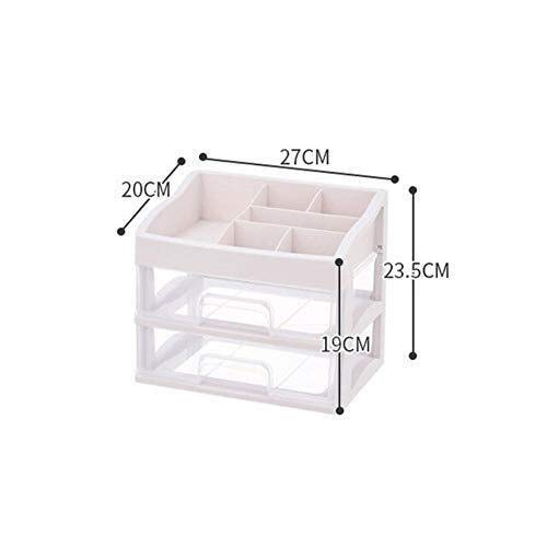 Los organizadores XWYSSH Cosmética caja de almacenamiento claro cosméticos cajón de maquillaje transparente caja Organizador 3 capas de maquillaje de almacenamiento ecológico de oficina diversos cosmé