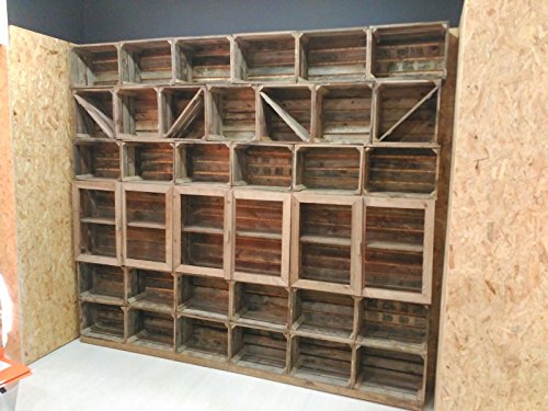 Lote DE 3 Cajas DE Madera Envejecida Tipo Fruta Vintage