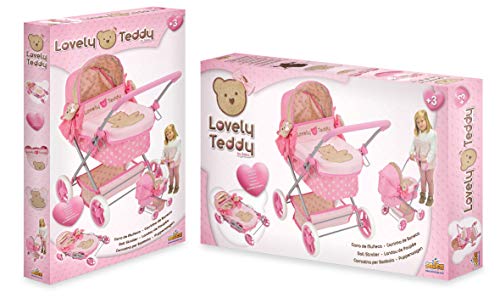 Lovely Teddy- Carro Cuco, Color Rosa (Saica 1)