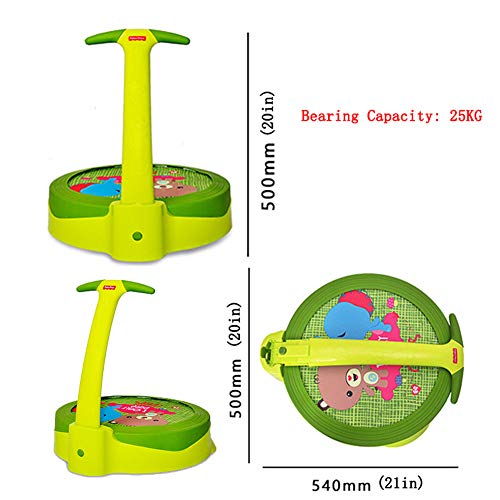 Lovely Trampoline para niños con reposabrazos Trampoline Indoor Outdoor Trampoline para niños, para Mayores de 1-3 años Salto de Forma física,Green