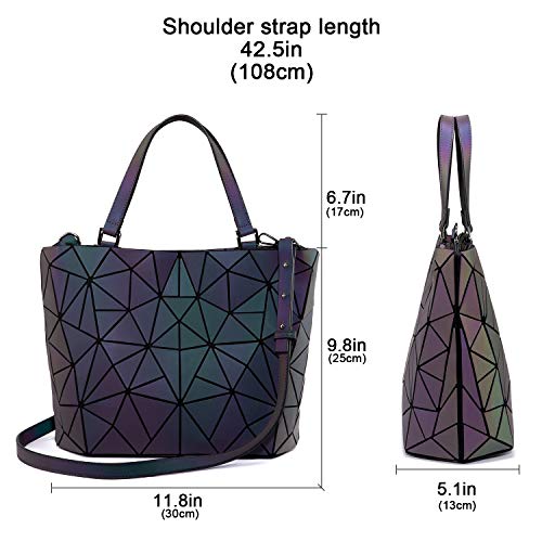 LOVEVOOK Bolsos de Mujer Geométrico, Regalo del dia de las madres, Grande Bolso Señora Tote Bolso Bandolera Bolso Hombro, PU Cuero Bolso Shopper