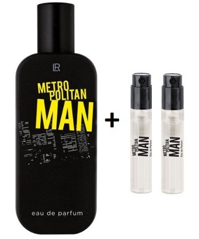 LR Metropolitan Eau de Parfum 50 ml y 2 x vapos Metropolitan edp para viajes