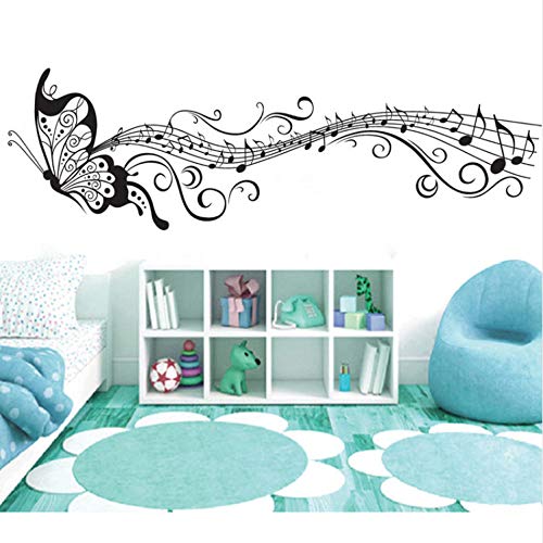LUCKYYL Pegatinas De Pared 3D Música Mariposaadecuado para Hoteles Oficinas Salas De Estudio Wandaufkleber Kinderzimmer