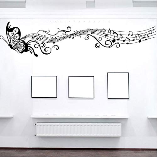 LUCKYYL Pegatinas De Pared 3D Música Mariposaadecuado para Hoteles Oficinas Salas De Estudio Wandaufkleber Kinderzimmer