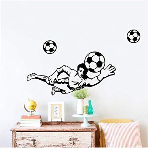 LUCKYYL Pegatinas De Pared Patron De Flores Fútbol Adecuado para Salones Cafés Pasillos Gimnasios Wandaufkleber Kiiche