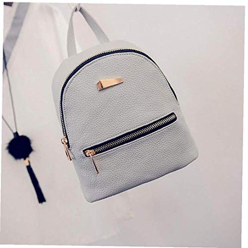 lulongyansf Mujeres Portátil Mochila Monedero De La Mini De Hombro Maleta De Viaje Mochila para El Aire Libre Gris