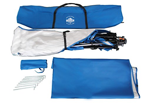 Lumaland Tienda de campaña Gazebo Cenador Light Pop Up Firme SPF 50+ Camping Acampada Festival Azul