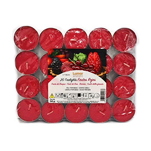 Lumar Aromatic Velas de té aromáticas (Frutos Rojos Pack 100 Velas)