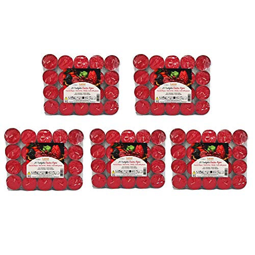 Lumar Aromatic Velas de té aromáticas (Frutos Rojos Pack 100 Velas)