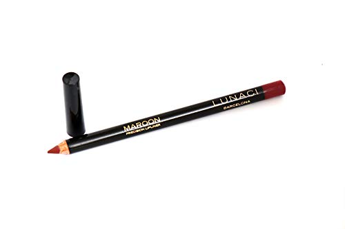 LUNACI Barcelona Prefilador de Labios en 6 Colores, Larga Duración Con Vitamina E (Color: Maroon), Smooth and Precision Pearl LipLiner