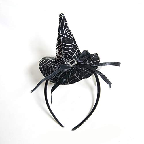 Lurrose 3 Unids Mini Sombrero Puntiagudo Venda de La Bruja Accesorios de Halloween Cosplay Party Props Decoración