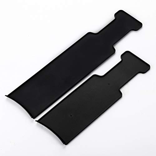 Lurrose 3pcs Cabello largo que destaca el tablero de seccionamiento peluquero plano superior paleta tablero peine para teñir el cabello teñido bricolaje herramienta de tinte de peluquería (negro)