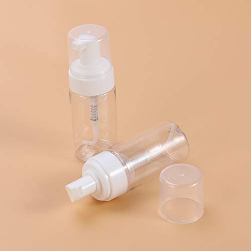 Lurrose Botella plástica bomba de 6Pcs 100ML, botella que hace espuma botella cosmética del viaje transparente,envases para el líquido limpiador facial de los champús