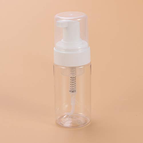 Lurrose Botella plástica bomba de 6Pcs 100ML, botella que hace espuma botella cosmética del viaje transparente,envases para el líquido limpiador facial de los champús
