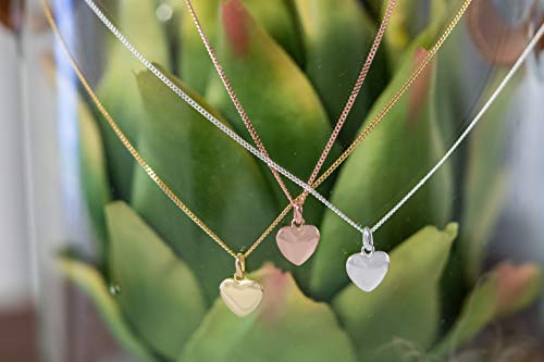 LUUK LIFESTYLE Collar de plata de ley 925 con colgante de corazón y cita Happiness, joya de mujer, tarjeta de regalo, amuleto, oro