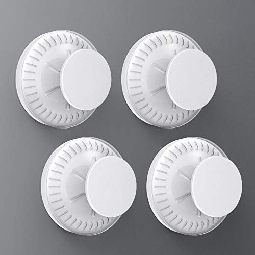 Luxear 4PCS Ganchos Ventosa Fuerte para Baño Sin Taladro Gancho Pared Colgador Ventosa para Toallas Impermeable Reutilizar Percha Ventosa con Gancho Toallero Perchero Pared de Cocina Baño, Blanco