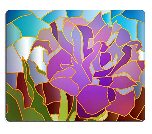 luxlady Caucho Natural Gaming Mousepads Vidriera Purple Tulip Ilustración Imagen ID 25637485