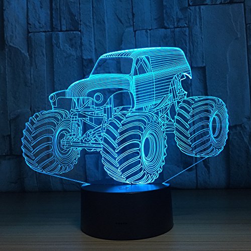 Luz de Color Forma de camión de Coche Holograma automático iluminación del hogar decoración de Dormitorio lámpara de Escritorio Mejor Regalo de año Nuevo luz Fresca