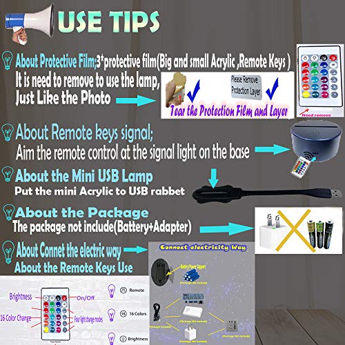 Luz nocturna Batman con mando a distancia DC Superhero para dormir de bebé, luz nocturna 3D para niños, 7 colores, bombilla sensor de movimiento USB, luz de vacaciones, regalo de Navidad (logo Batman)