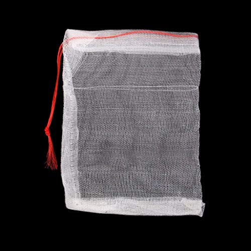 Lyanther 20pcs cordón de Malla de Nylon con Malla Bolsa de Medios para Estanque de jardín Acuario 150 x 100 mm