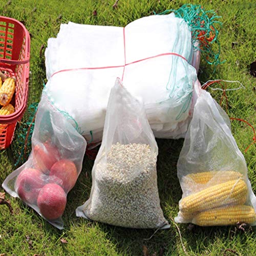 Lyanther 20pcs cordón de Malla de Nylon con Malla Bolsa de Medios para Estanque de jardín Acuario 150 x 100 mm